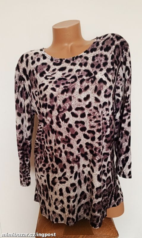 TYGROVÁ BLŮZKA Z NEKRČAVÉHO MATERIÁLU /D1214/