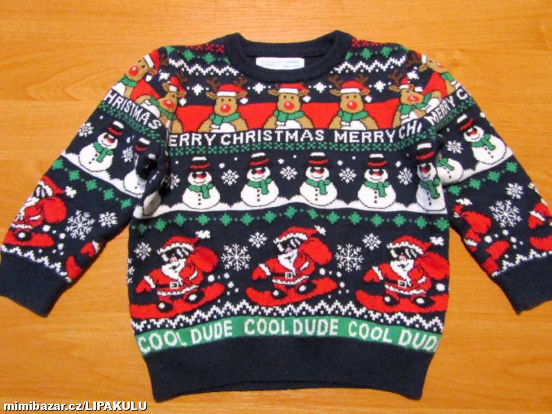 KRÁSNÝ VÁNOČNÍ SVETR VEL.86-92