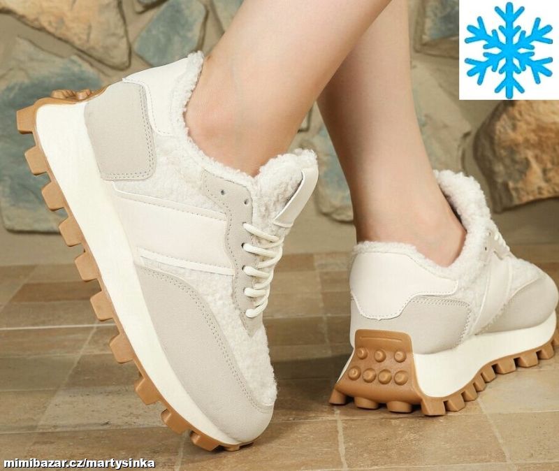 Zimní sportovně elegantní boty / tenisky ZIMA 2025