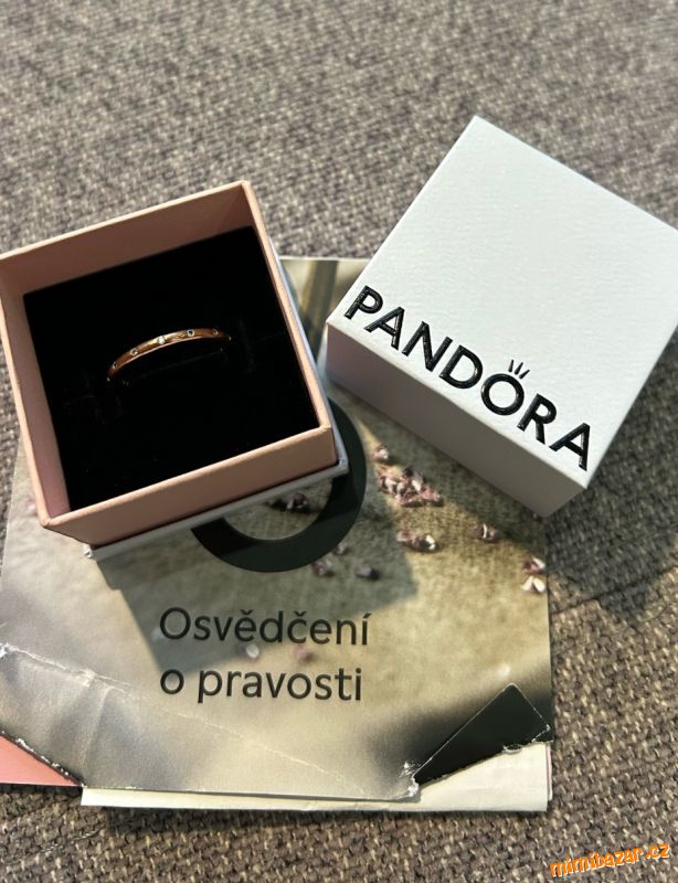 Prsten Pandora Kapičky se 14k růžovým zlatem