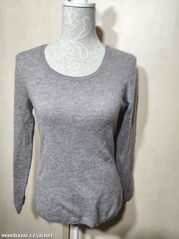 Kašmír svetr světle Šedo béžová