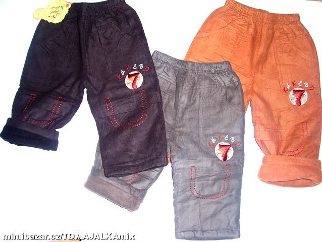 ZIMNÍ OTEPLENÉ KALHOTY PODŠITÉ FLECEM 74-116