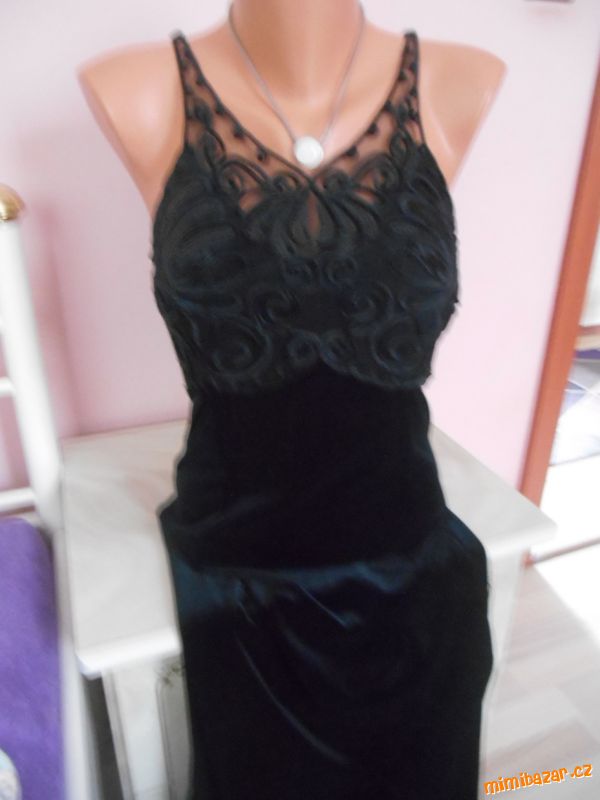Luxusní sexy černé šaty - XS, 34