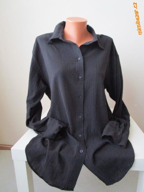 ČERNÁ OVERSIZED KOŠILE H&M, M 40-42, N.O.V.Á.