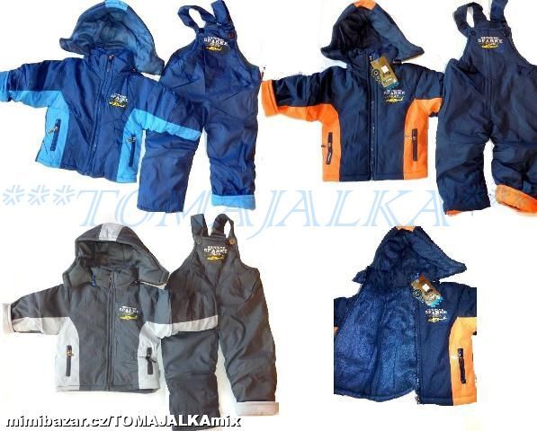 Zimní dětská souprava sada set BUNDA + OTEPLOVAČKY