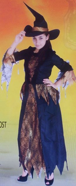 KARNEVALOVÝ KOSTÝM SET MASKA ČARODĚJKA ŠATY