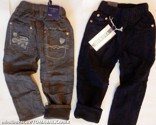 ZIMNÍ OTEPLENÉ KALHOTY manžestráky 164