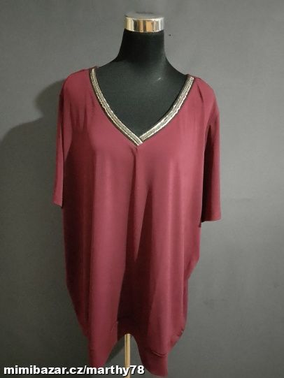 *** KRÁSNÉ TRIKO S OZDOBNÝM LEMEM, VEL.4XL ***