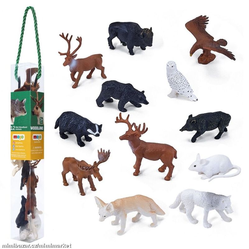 Mini svět LESNÍ ZVÍŘÁTKA 12 ks
