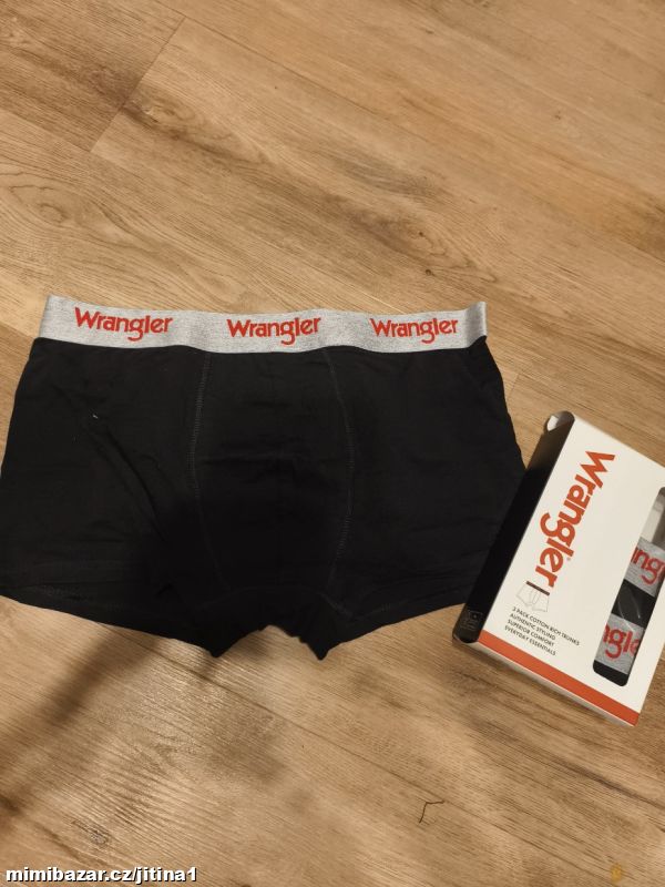 3x černé boxerky Wrangler vel L nebo XL