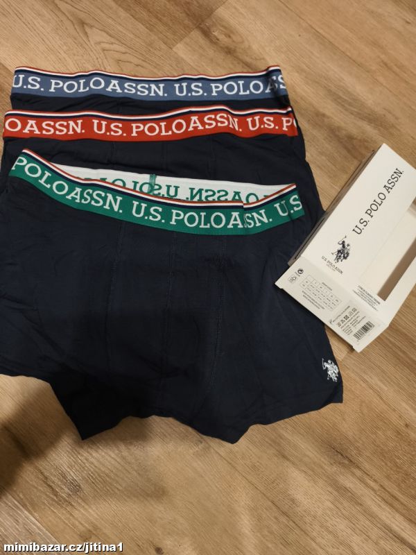 3x boxerky u.s. polo modré