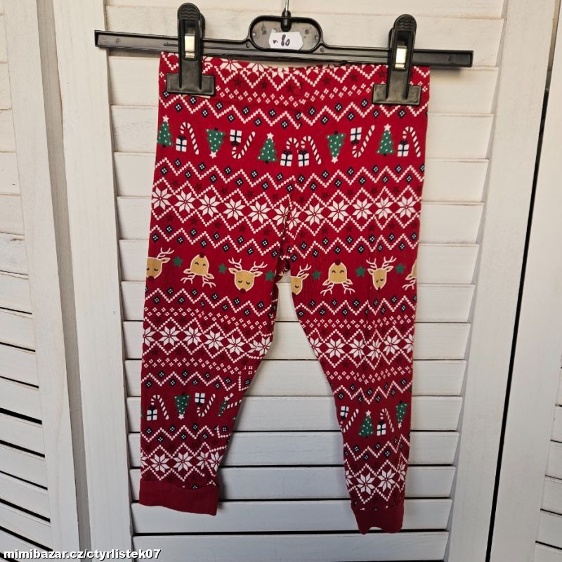 vánoční kalhoty 9-12 měs. 71231
