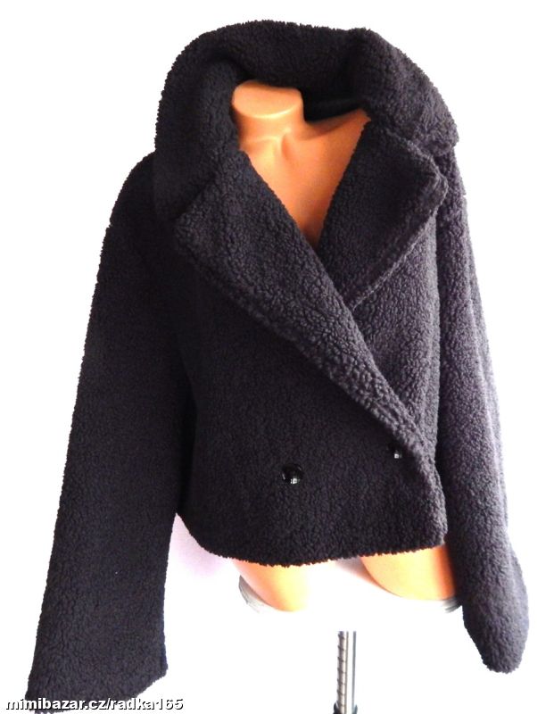 Teddy chlupatkový crop kabátek vel.52/54