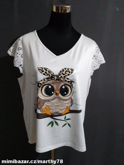 *** KRÁSNÉ DÁMSKÉ TRIKO S POTISKEM, VEL.XXL ***