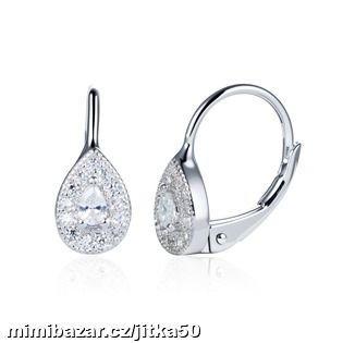 Stříbrné náušnice slzičky