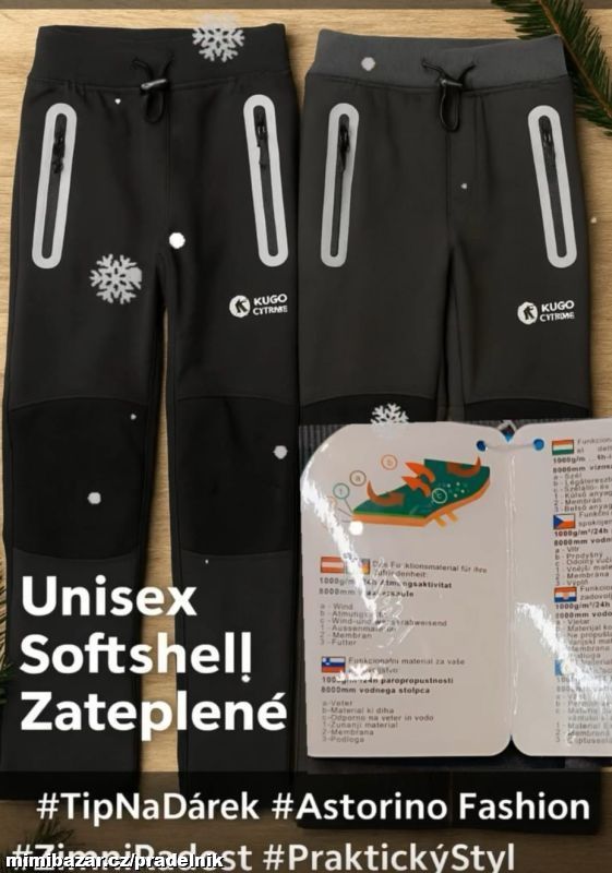 Zateplené softshellové kalhoty Kugo 146 - 176