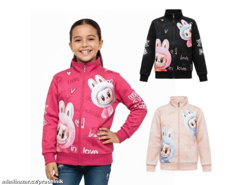 Teplejší bavlněná mikina LABUBU vel. 116 až 146