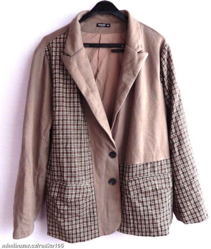 Měkoučký flees úplet kabátek vel.4XL/52