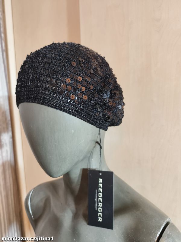 Seeberger krásná flitrová čepice