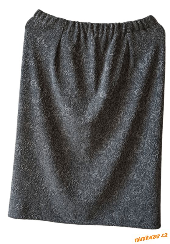 Šedá sukně upletová