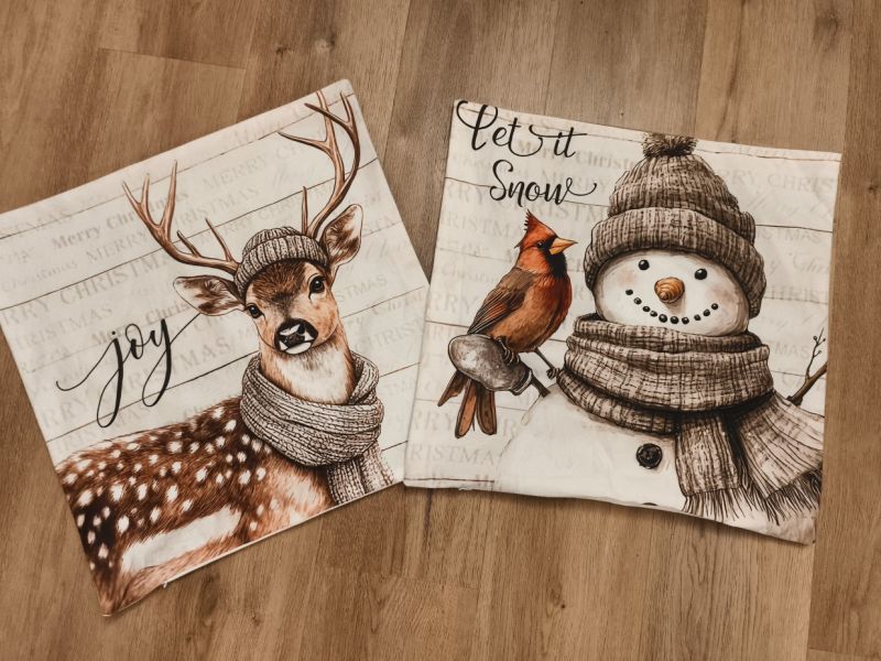 Zimní povlaky na polštáře 44x44cm