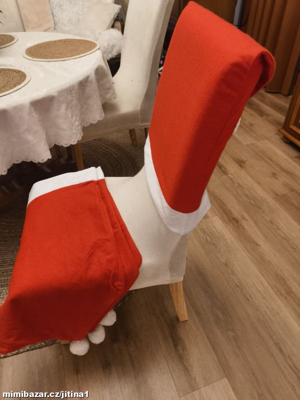 4x fleecovy návlek na židli vánoční