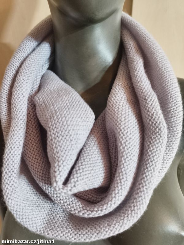 Světle levandulová šála nákrčník tunel