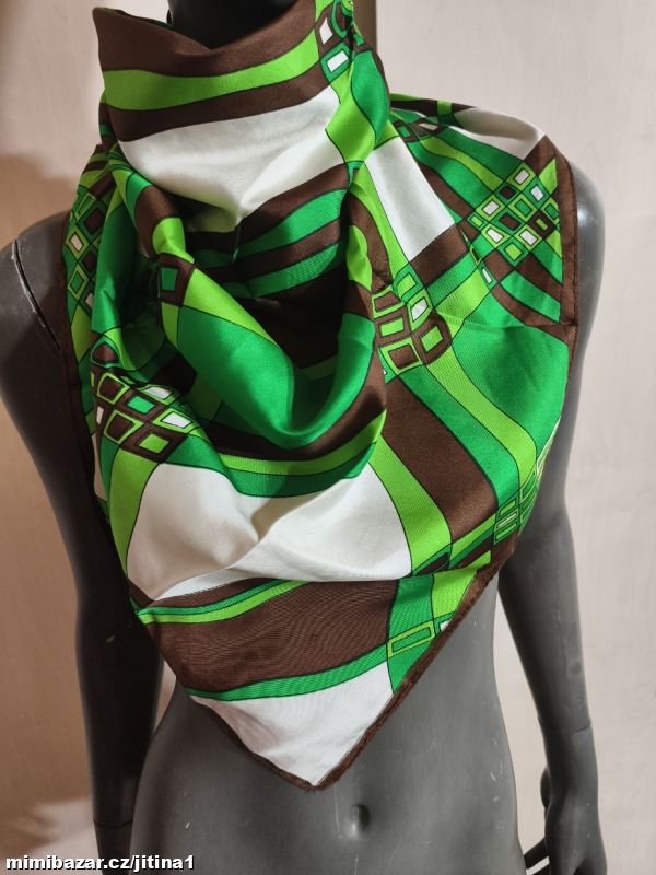 Vintage hedvábny šátek