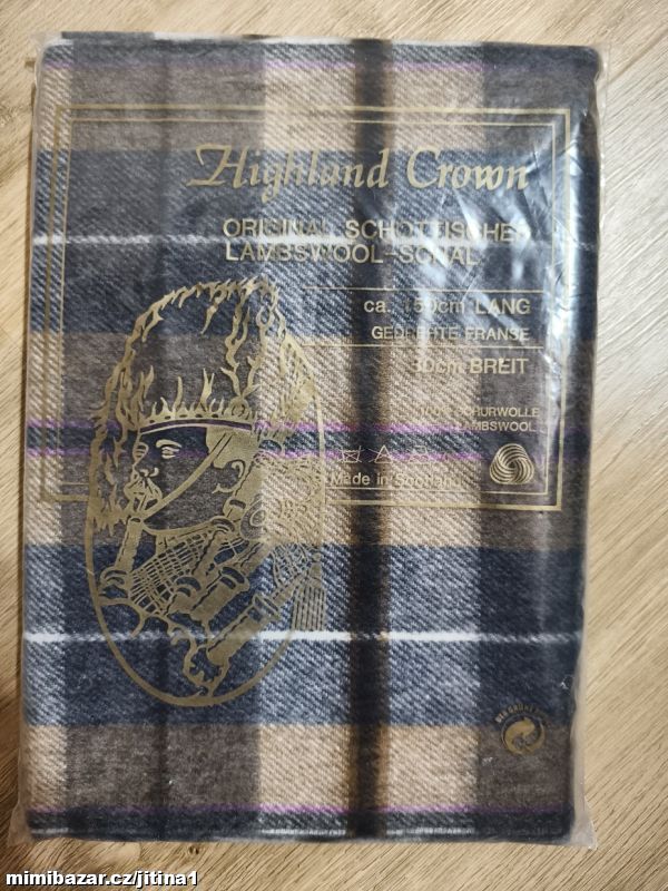 Nová vlněná šála Highland Crown