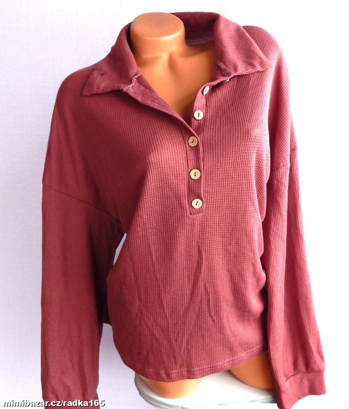 Modní měkoučké košilové triko vel.44/46/48