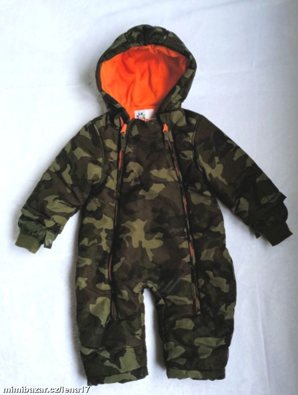 ZIMNÍ MASKÁČOVÁ KOMBINÉZA-12-18 měs., 86 cm