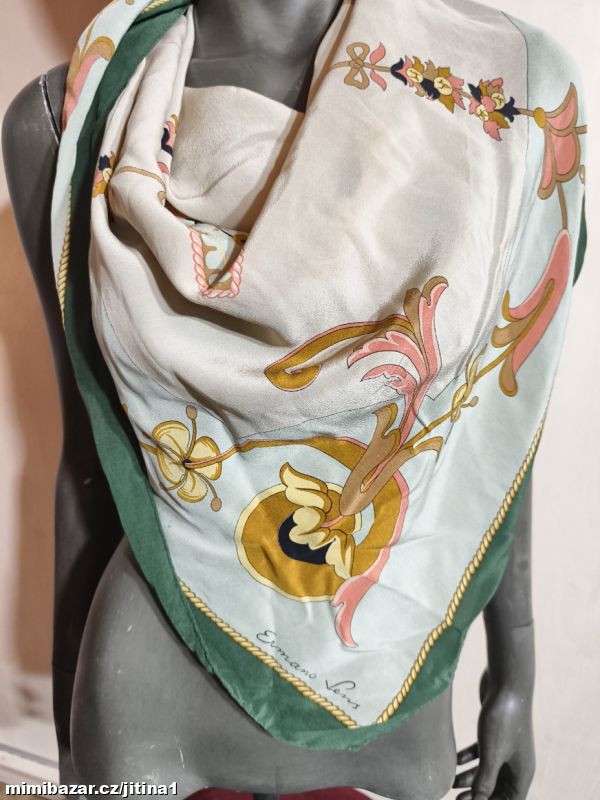 Hedvábný šátek značkový vintage