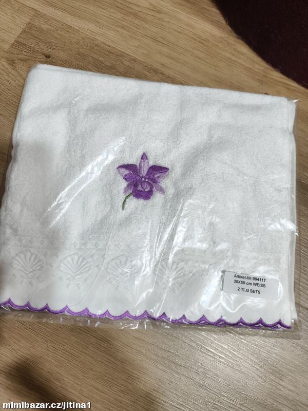 2x malý froté ručník 30x50cm