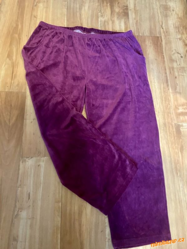 Sametové kalhoty vel. 4XL / 52 - 54