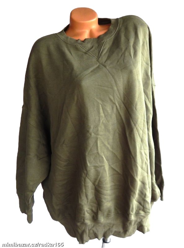 Unisex khaki teplá měkoučká mikina vel.56/58/60