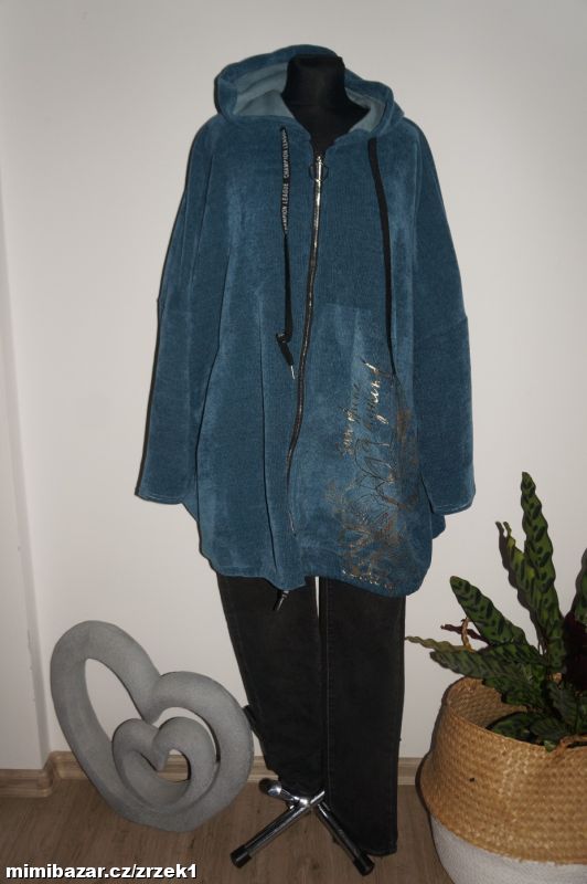 Nádherný dámský mikinový kabátek vel.XXXL