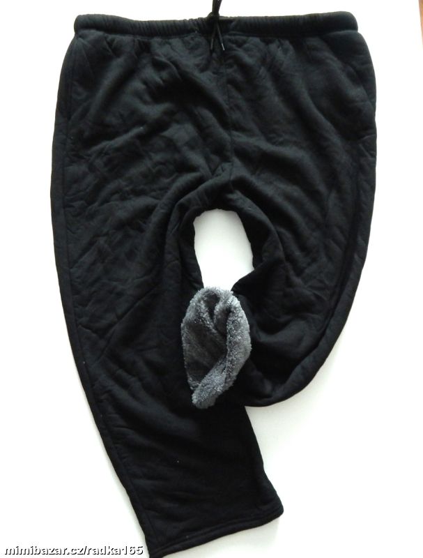 Silné tepláky s kožíškem vel.3XL ...outlet
