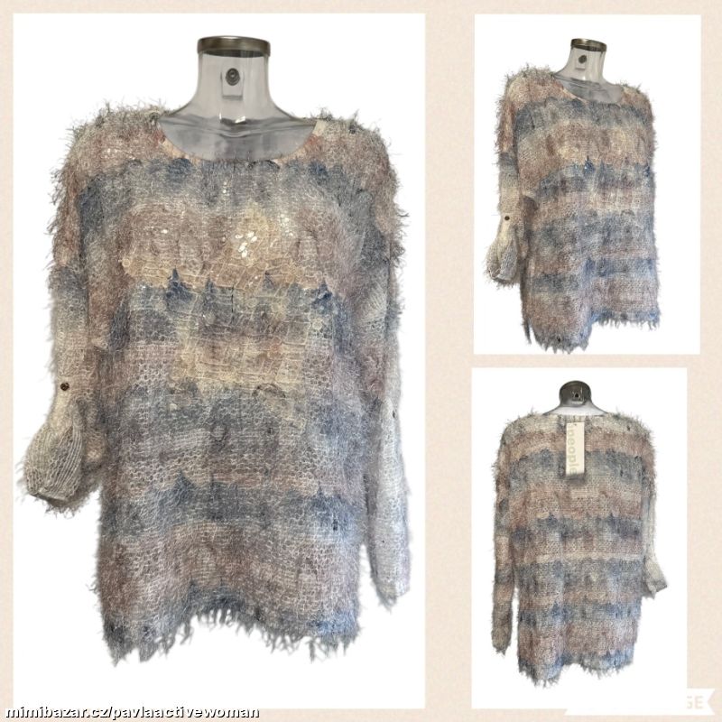 Č.6700 VOLNÁ TRENDY ÚPLET HALENKA NOVÁ v.M