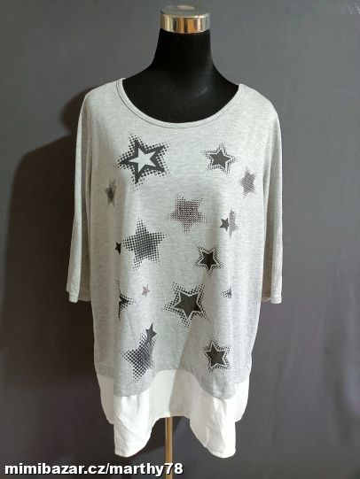 *** KRÁSNÉ TRIKO S POTISKEM A APLIKACÍ, 50/52 ***