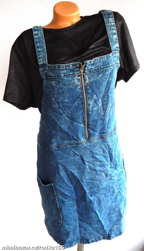 Pružná riflová šatovka s kapsamivel.54