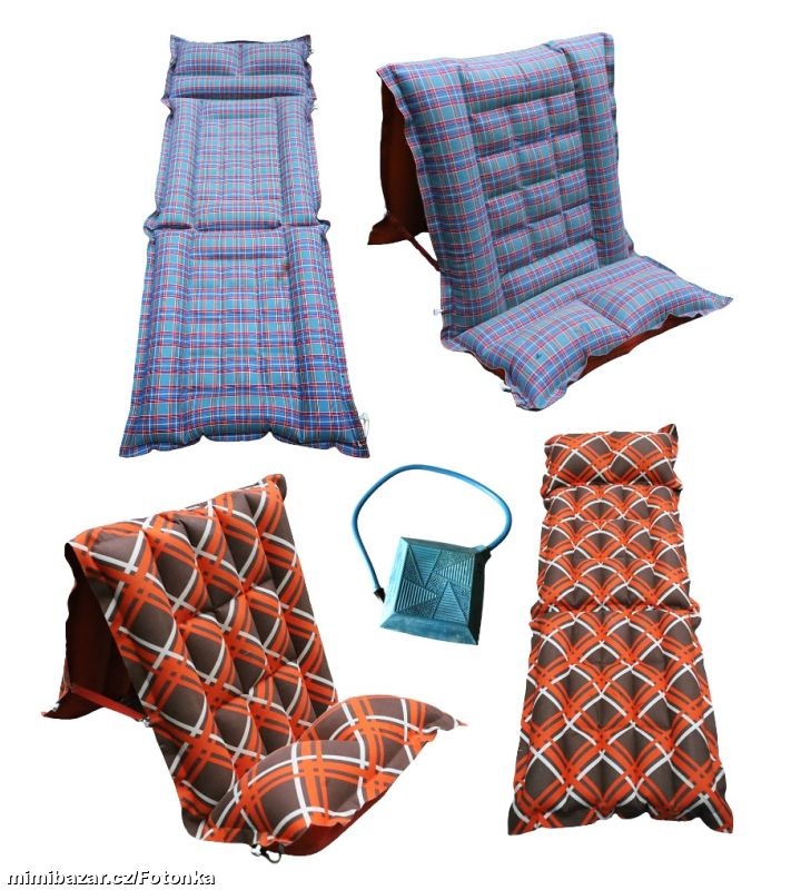 2x retro nafukovací plátěná matrace i do vody 198