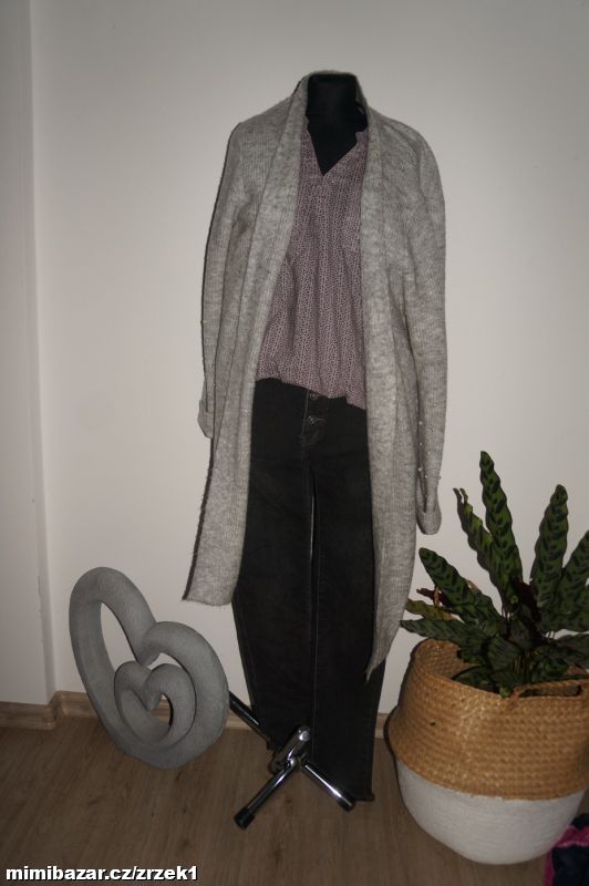 GINA super kardigan, dlouhý svetr vel.46/XXL
