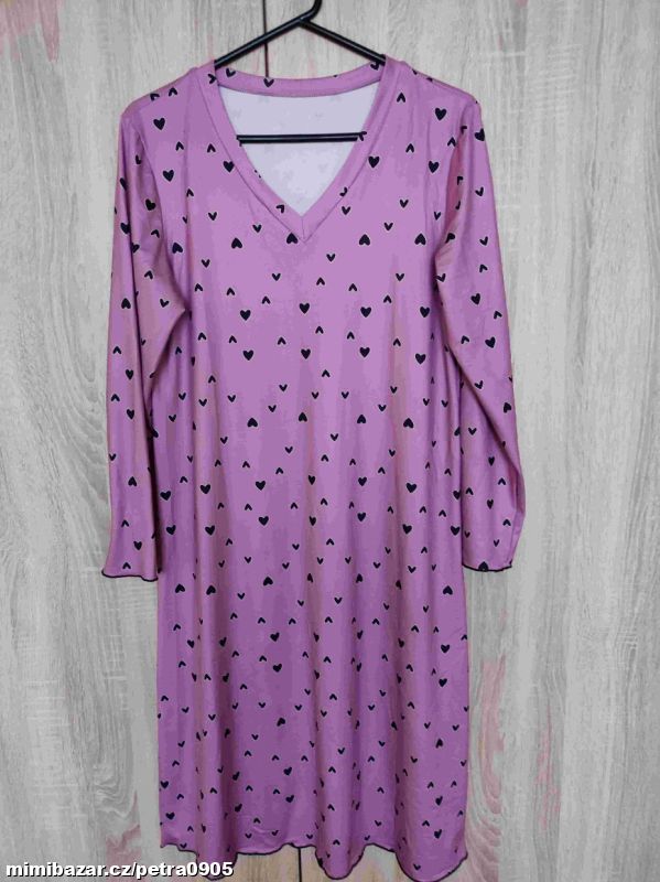 Dámská noční košile dlouhý rukáv vel. M