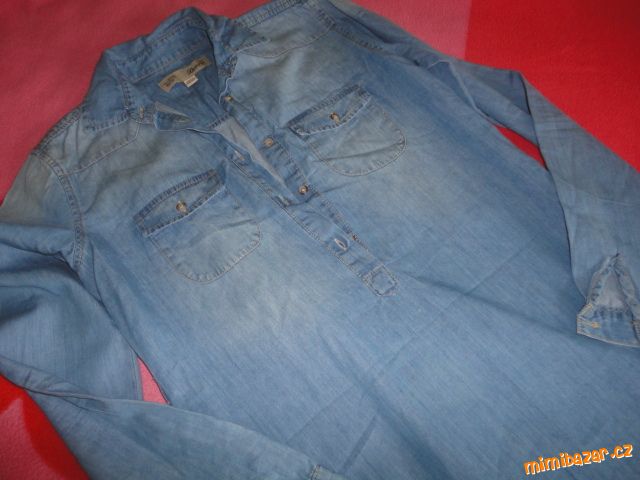 V top stavu košilové šaty DENIM Co., vel. 14-15 l.