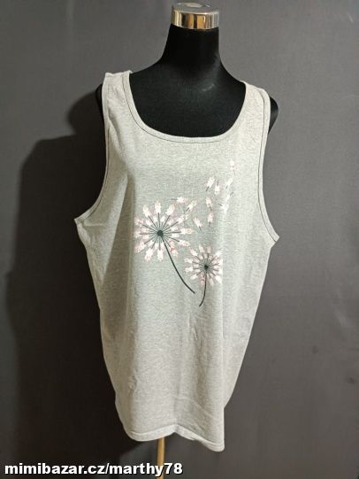 *** KRÁSNÝ DÁMSKÝ TOPÍK S POTISKEM, VEL.XL ***