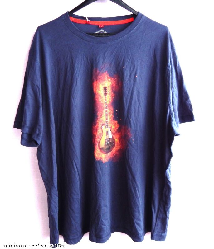 Pánské tričko s kytarou vel.4XL
