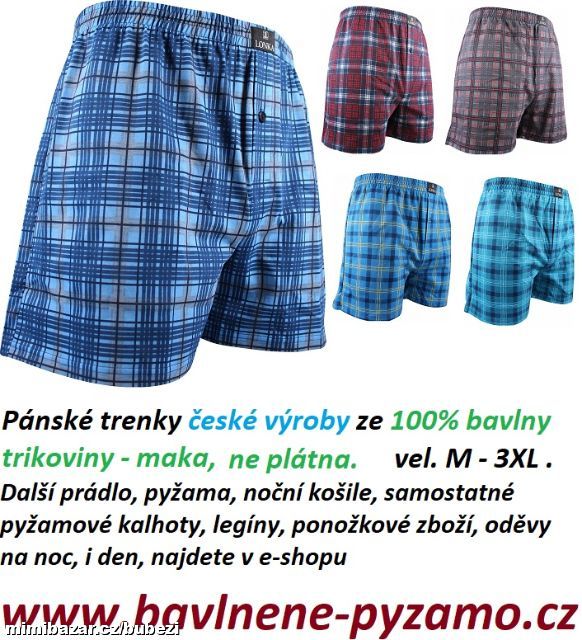 Pánské bavlněné trenýrky trenky Karel česká výroba