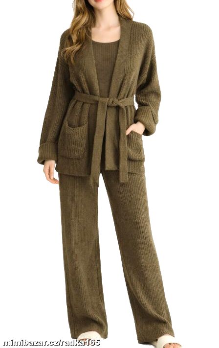 Moderní pletený teplý komplet vel.42/44