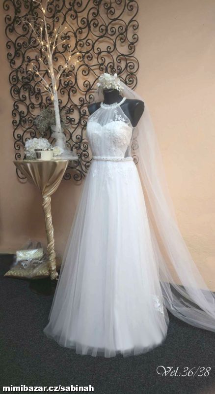 LUXUSNÍ SVATEBNÍ ŠATY vel.36/38