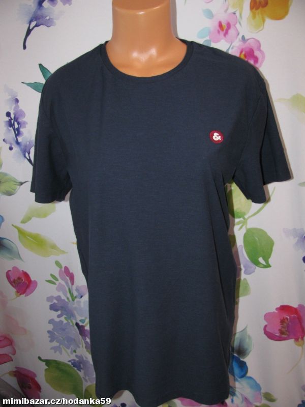 Dámské tmavě modré bavlněné tričko